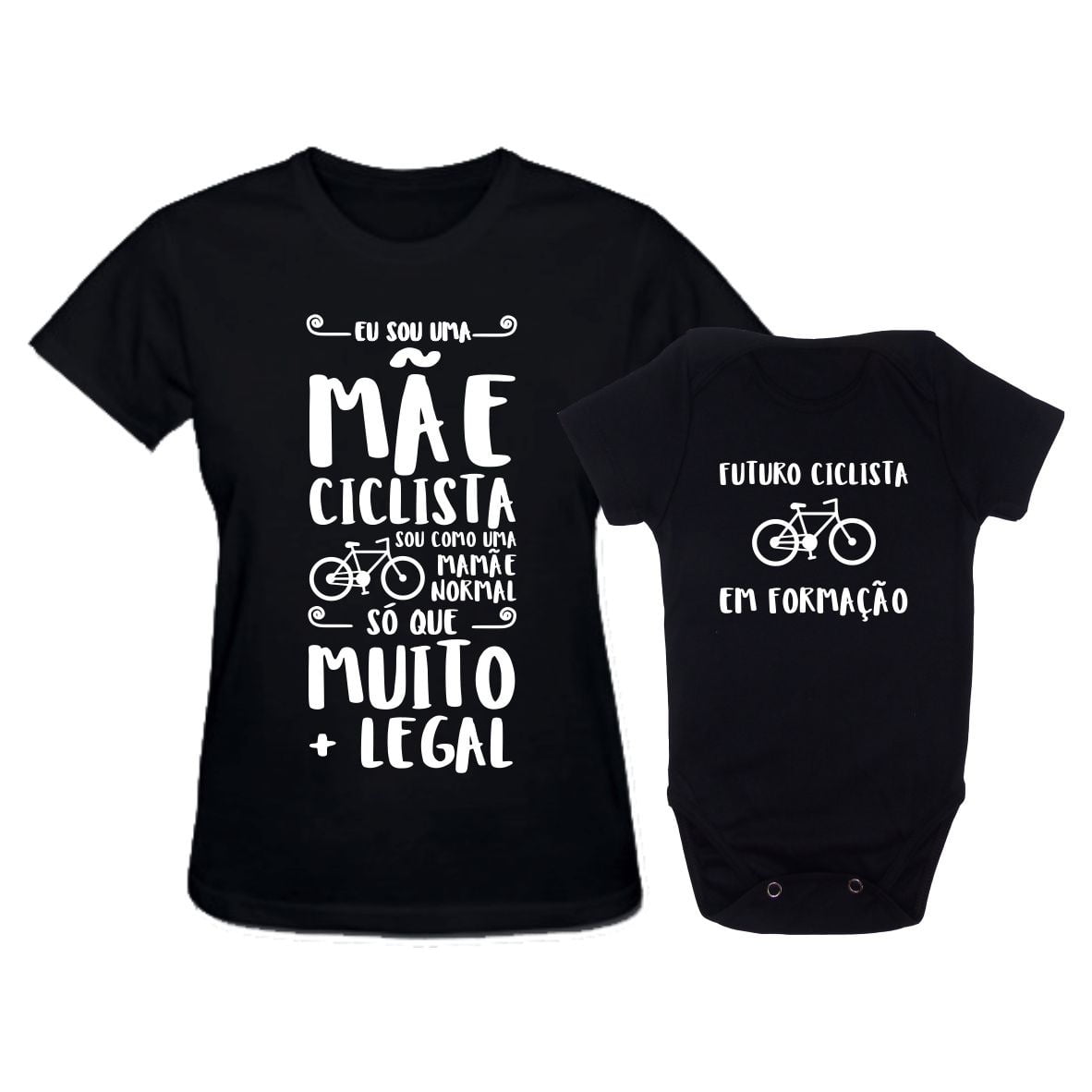 Kit Tal Mãe Tal Filho(a) Mãe Ciclista Muito + Legal