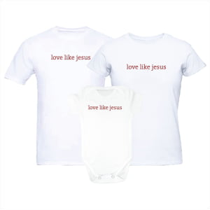Kit Familia Cristão Love Like Jesus