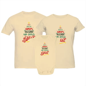 Kit Familia Te desejo Amor Alegria e Feliz Natal
