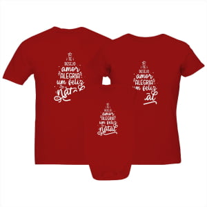 Kit Familia Te desejo Amor Alegria e Feliz Natal
